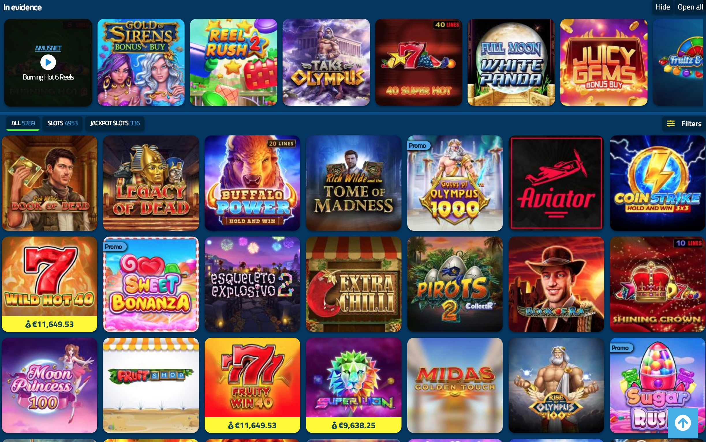 Betflag Casino Games Selection